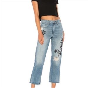 NWT Rag & Bone Marilyn Crop Ramona Embroidery BF